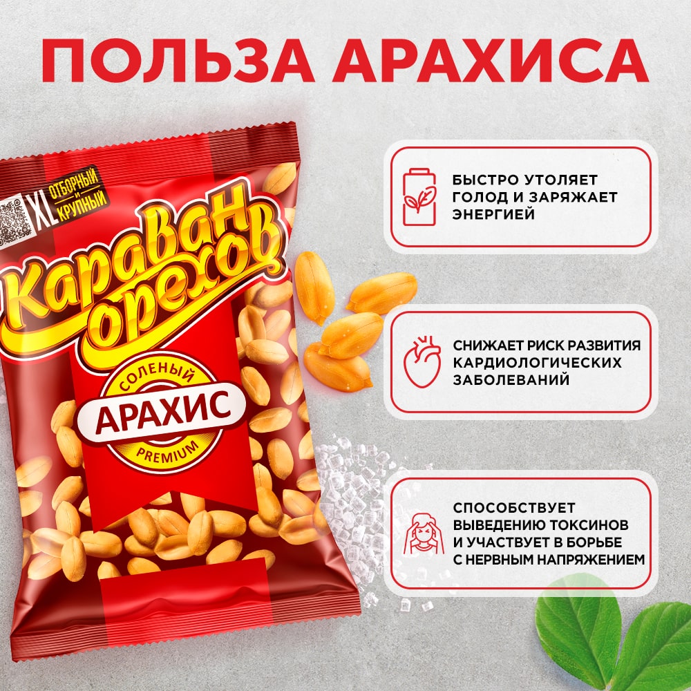 Арахис жареный солёный «Караван Орехов» Premium